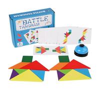 Jeu de blocs de patrons, activités d'apprentissage avec tangram - Jouets de formes géométriques - Destiné aux de 4 à 8 ans et aux filles pour salle de classe, maternelle et éducation