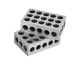 Jeu de Blocs Parallèles 2 Pièces, 1-2-3 Blocs Cales Parallèles Métriques 23 Trous Bloc de Machiniste Bloc de Précision, pour Machines-Outils Blocs de Serrage Assortis Outils de