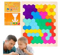 Jeu de Blocs Puzzle | Jeu en Bois Interactif pour la Pensée Logique | Casse-tête en Blocs de Bois Stimulant l'| pour Garçons Filles Adolescents à la