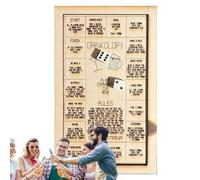 Jeu de boire de dés - Jeu de boire en bois - Jeu de boissons pour défis de dés en bois | Plateau à outils de jeu pour boire des amis en bois pour adultes, petite amie, petit ami