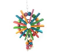 Jeu de bois coloré pour oiseau Perroquet perruche perruche Amazones cacatoès Amazon Cage jouet