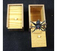 Jeu De Boîte En Bois Pour Blague Réaliste Et Surprise Drôle,Gadgets De Jouets Pratiques En Motif Araignée Pour Faire Peur,Journée Des Fous,Cadeaux De Poisson D'avril - Type Yellow Box Spider