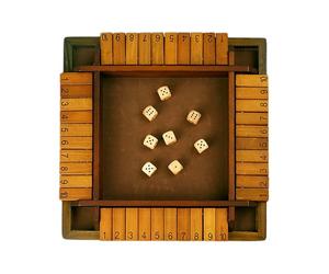 Jeu De Boîte Fermée - Plateau De Jeuu De Mathématiques avec Dés en Bois | Jeuu De Stratégie pour 2 À 4 Joueurs | Apprentissage par Addition, Prise De Décision, Pensée Critique, Compétences Logiques