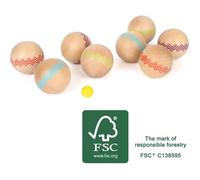 Small Foot Design – Jeu de boules en bois 6 cm – 9 pièces