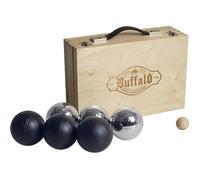 Jeu de boules peint par poudrage dans une boîte en bois