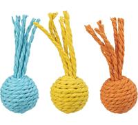 Jeu de boules pour chats, papier filé, 4 cm, avec herbe à chat, 24pcs/paquet