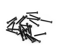 Jeu de Boulons à Tête Hexagonale en Acier au Carbone, Alliage Noir M3, Kit de Fixation de 17 Tailles pour Appareils Ménagers et de Bureau (M3*25mm (partiellement fileté) 24PCS)