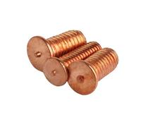 Jeu de boulons à vis à souder en acier au carbone plaqué cuivre, 2/50ps M3 M4 M5 M6 M8 M10(6mm,2pcs M10)
