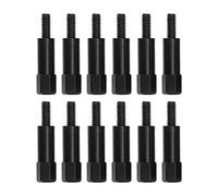 Jeu de Boulons de Couvercle de Soupape, 12 Pièces, Mini Couvercle de Soupape, Boulon Hexagonal, Jeu D'écrous de Goujon, Kit D'habillage de Moteur Noir de Remplacement pour Moteur Ford SB 260 289 302 3