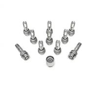 Jeu de Boulons de Roue H&R sphérique avec col Mobile R14 M15x1.25 - Longueur 62mm - 10 pièces - antivol de Roue Inclus