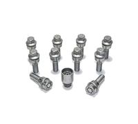 Jeu de Boulons de roue H&R sphérique avec cône mobile R14 M14x1.50 - Longueur 45mm - 10 pièces (p.e. compatible avec Audi Q3, Q5) - antivol de roue inclus