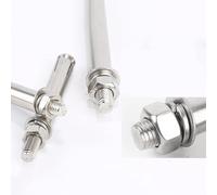 Jeu de boulons d'expansion en acier inoxydable 304 - M10 × 60 mm à M10 × 200 mm - 5 pièces d'ancrage for béton et maçonnerie(M10x180mm)
