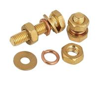 Jeu de boulons hexagonaux en laiton 4 en 1, écrous de vis à métaux M3 à M12 avec rondelle plate et combinaison élastique(45mm,M8 (2Set))