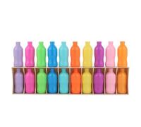 Jeu de bouteilles de correspondance des couleurs ABS 20PCS 2x2x5cm | Ensemble de jouets éducatifs d'apprentissage de la mémoire, activité de formation à la logique de tri, jeu familial en ve