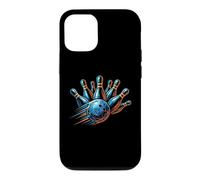 Jeu de Bowling Bowler Sport Boule Bleue, épingles frappé Coque pour iPhone 12/12 Pro