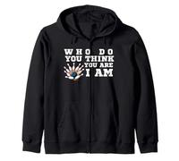 Jeu de Bowling Classique avec Inscription Who Do You Think You are I Am Sweat à Capuche