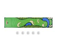Jeu de Bowling de Curling de Bureau - Tapis Multi-Joueurs à Trois Volets 7,48 x 34,65 Pouces | Ensemble en Carton PP - Tapis de Bowling de Golf Multi-Joueurs en Carton pour Enfantş, Adolescents, Amis