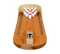 Jeu de Bowling de Table - Mini Ensemble de Table Portable en Bois | Jouets de Divertissement à Domicile d'intérieur pour et Adultes, Jeu Portable à apprécier Lors des réunions de Famille, Camp