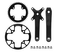 Jeu de bras de manivelle de vélo en alliage d'aluminium haute résistance 170mm 104BCD avec plateau large étroit 42T pour vélos de route de montagne