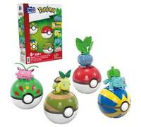 MEGA Brands Coffret de construction Pokémon type Plante – 118 pièces, 4 figurines articulées