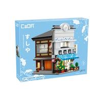 CADA Bâtiments - Jeu de construction - Magasin de Sushi Japonais - 1665 pièces - Dès 14 ans - LED inclus