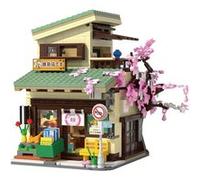 CaDA Jeu de construction Epicerie Kitty 921 pièces avec LED Noir