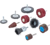 Jeu de brosses et de roues à lamelles abrasives | 10 pcs.