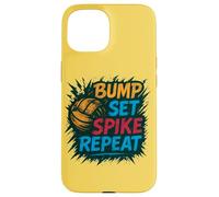 Jeu de Bump de Volleyball - Répétition colorée - Énergie Coque pour iPhone 15