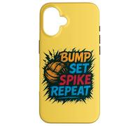 Jeu de Bump de Volleyball - Répétition colorée - Énergie Coque pour iPhone 16