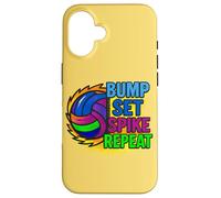 Jeu de Bump de Volleyball Spike Repeat Day Vibes Coque pour iPhone 16