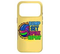 Jeu de Bump de Volleyball Spike Repeat Day Vibes Coque pour iPhone 17 Pro