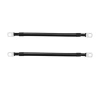 Jeu de câbles d'onduleur de Batterie avec bornes M8 SC, câble de Connexion de Batterie de Voiture, Cordon en cuivre toronné, Fil Rouge et Noir(Black x 2pcs,30CM,8AWG)