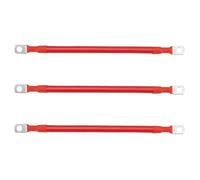 Jeu de câbles d'onduleur de Batterie avec bornes M8 SC, câble de Connexion de Batterie de Voiture, Cordon en cuivre toronné, Fil Rouge et Noir(Red x 3pcs,60CM,6AWG)
