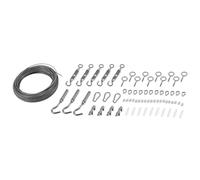 Jeu De Câbles En Acier Inoxydable 304 De 30m, Kit De Câbles En Pvc Avec ¿Illets, Tendeur De Corde À Crochet Pour L'escalade De Treillis