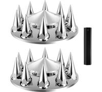 Jeu de cache-roues avant - Cache-écrous de roue ABS - 2 pièces de cache-écrous de roue - Cache-roues de haute qualité pour une conduite en toute sécurité - Accessoires pour voiture
