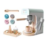 Jeu de Café pour - Machine à Café Jouet en Bois Cuisine,Jeu Éducatif et Imaginaire Fille Garçon Maternelle | pour Maison Salle de Voyage Garderie