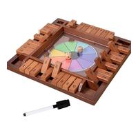 Jeu de calcul à dés - Jouet en bois quatre pièces numériques, stimulation mathématique interactive, portable facile à utiliser, idéal voyages fête éducative maison enfant | apprentissage familial soir