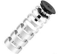 Jeu de Cales Ahead Vélo Aluminium 28.6mm Léger | Alliage aluminium , design léger CNC, résistance pour usure, idéal route et pour vtt, montage facile(Silver)