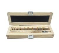 Jeu de cales étalon, 0-25mm 0 Grade Micromètre Bloc D'inspection Jauge En Acier Blocs De Jauge Ensemble Bloc Jauge 10 Pièces/boîte Outils de menuiserie(0 grade)