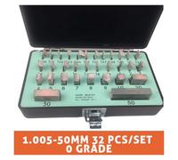 Jeu de cales étalon, 32 Pcs High Accuracy Steel Gauge Measuring Block Set Testing Gage Block Gage Measurement 0/1 Grade Outils de menuiserie(0 grade)