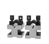 Jeu de cales étalon, Paire de masse V-Block avec jeu de pinces, paire assortie de précision, machiniste précis à 90 °, jauge multi-usage Outils de menuiserie(35x35x30 2pcs)