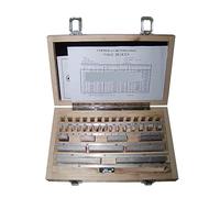 Jeu de cales étalons 38 pièces, 0 Grade, jeu de jauges de bloc, (1.005-100mm) Résiste à la corrosion et à la dégradation