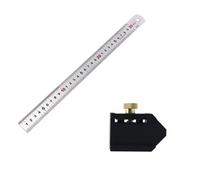 Jeu de cales étalons Angle Scriber règle en acier bloc de positionnement ligne de travail du bois jauge de Scriber en alliage d'aluminium for la menuiserie bricolage outils de mesure avec résistance m