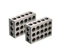 Jeu de cales étalons, Blocs de précision 23 trous 25-50-75 mm avec vis, ensemble blocs serrage parallèles, bloc en acier " Calibre pour menuisiers(25-50-75mm set)