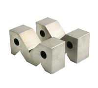 Jeu de cales étalons, Règle de bloc d'angle machiniste précision 2 pièces en V Type M acier au carbone haute(2pcs 75mm)
