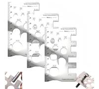 Jeu de calibres de filetage en acier inoxydable, pied à coulisse pour boulons, calibre de filetage métrique et impérial, outil de mesure de boulons, taille de vis de haute précision. (3Pièce)