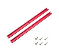 Jeu de canaux à fentes en profilé d ' aluminium, Red | Paire de 500 × 30 mm avec corps de prépercé pour les travaux d ' atelier d ' installation de cadre