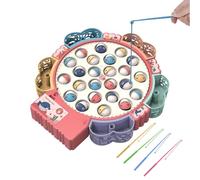 Jeu de Canne à pêche électrique avec Plateau Rotatif avec 4 Cannes à pêche | Tige rotative et Jeux de Jouets colorés pour à partir de 3 Ans