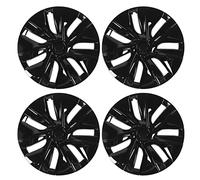 Jeu de Capuchons de moyeu de Roue 19 Pouces, Noir Mat, pour Model Y 2020 - 2023 (Noir Brillant)