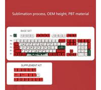 Jeu de capuchons de touches de noël, profil OEM, Sublimation, PBT, pour clavier mécanique, 123 touches, dessin animé, 101A